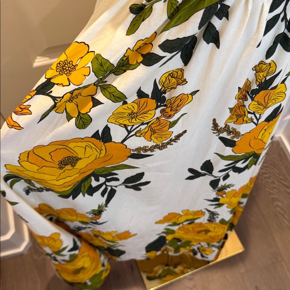 FARM Rio Garden Floral Maxi Dress in Yellow and White Size S - Picture 9 of 9